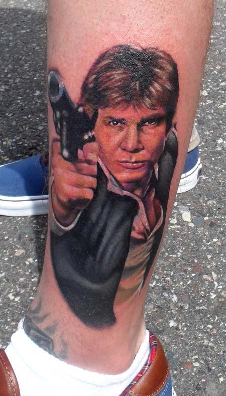 Tattoos - Han Solo Portrait Tattoo - 60825